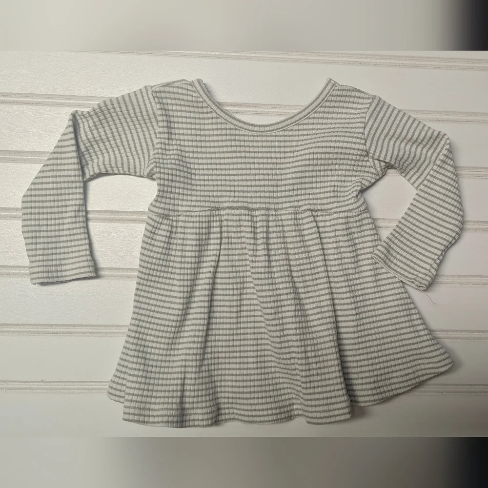 Quincy Mae Striped Kids Casual Dress - Picture 1 of 4